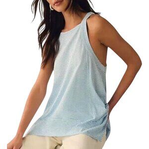 Pilcro Blue & White Striped Racerback Tank Top XXS 100% Cotton